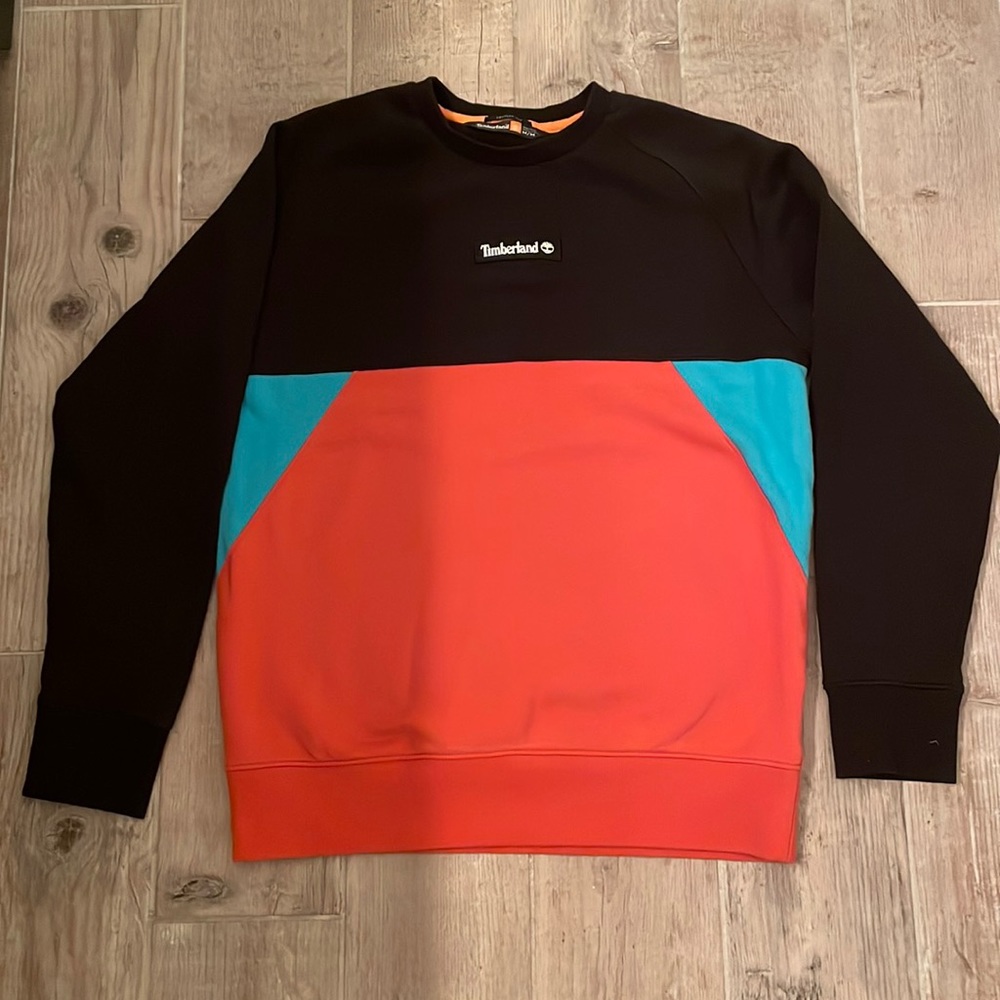 Timberland colorblock pullover sweatshirt size mens medium